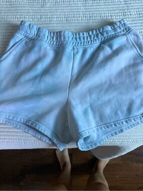 Fabletics Light Blue Elastic-Waist Athletic Shorts